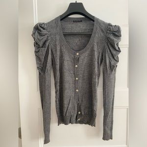 Sisley • Grey • puffy sleeves cardigan